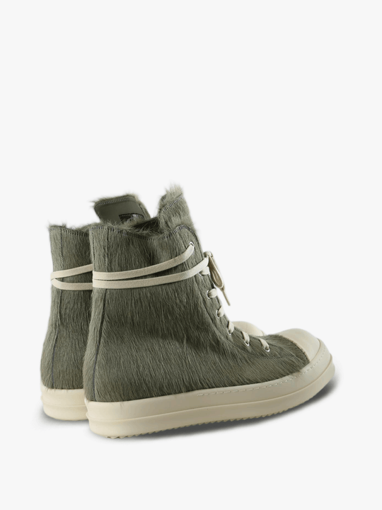 Grey shoes, back view