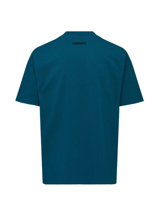 Green t-shirt, back view