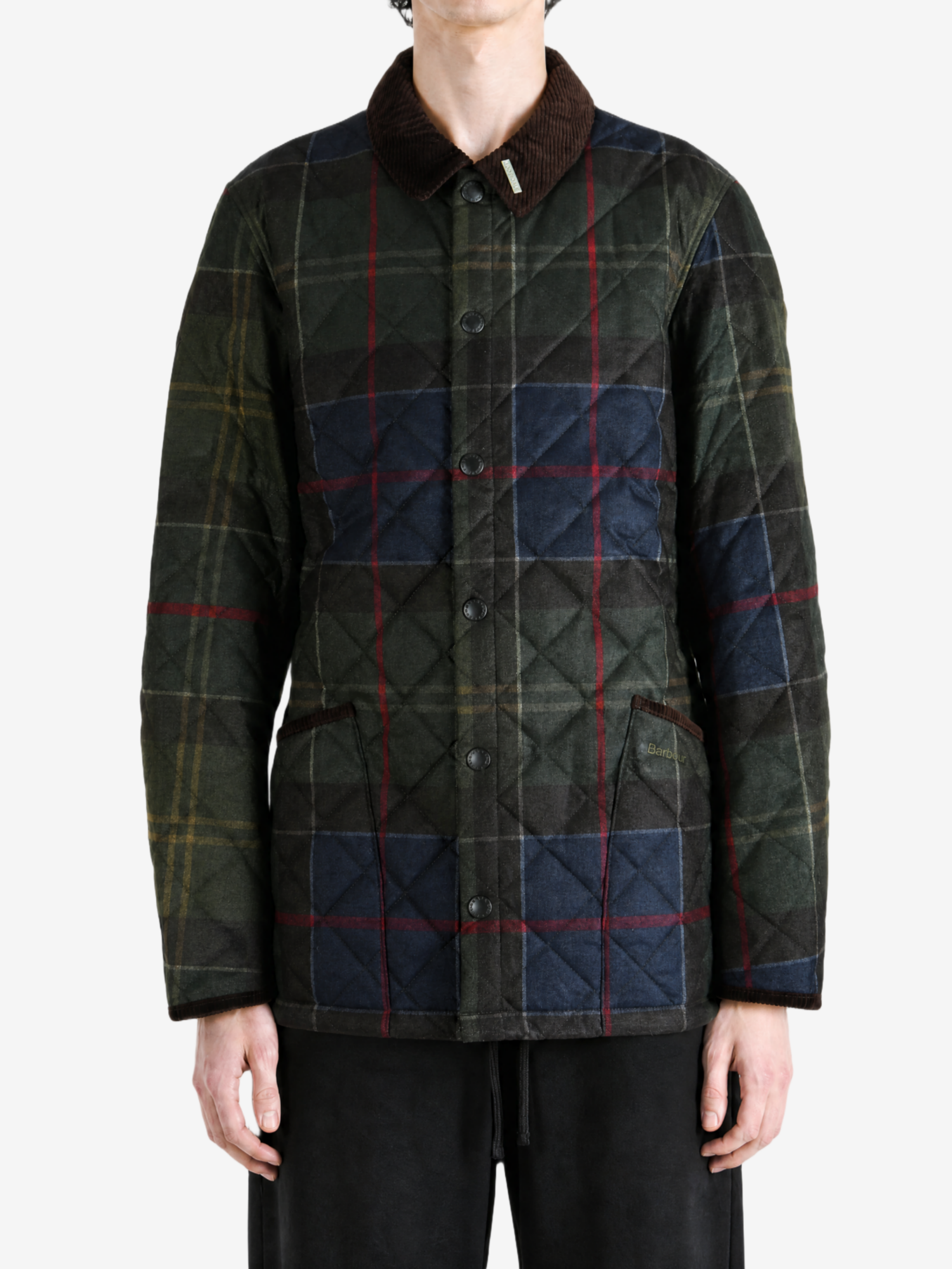 Green jacket, full body view