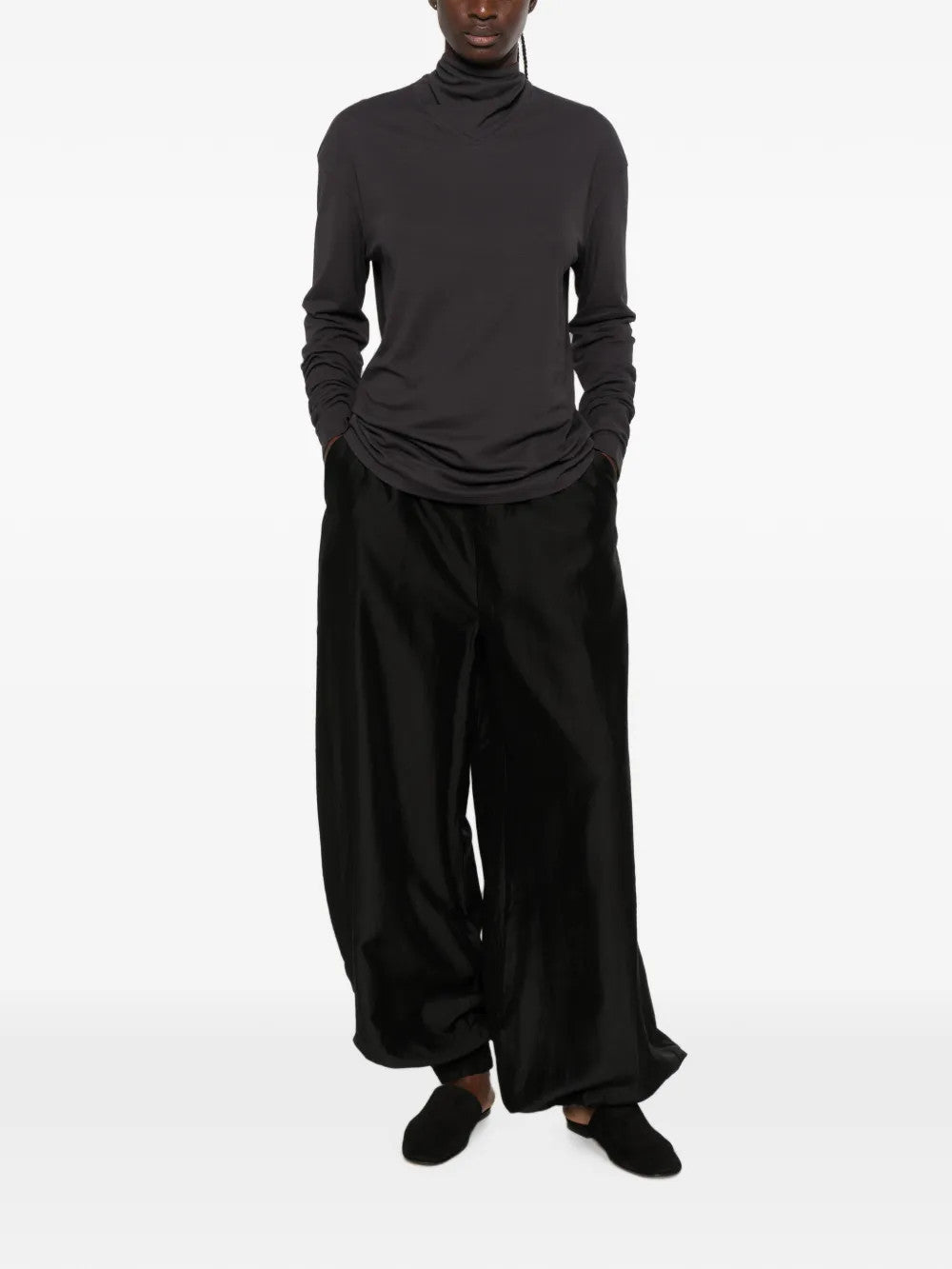 Black top, full body view
