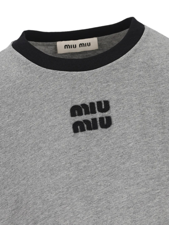 Close up of Grey shirt, showing texture of the 100% cotton fabric
