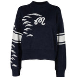 Navy hoodie, front view