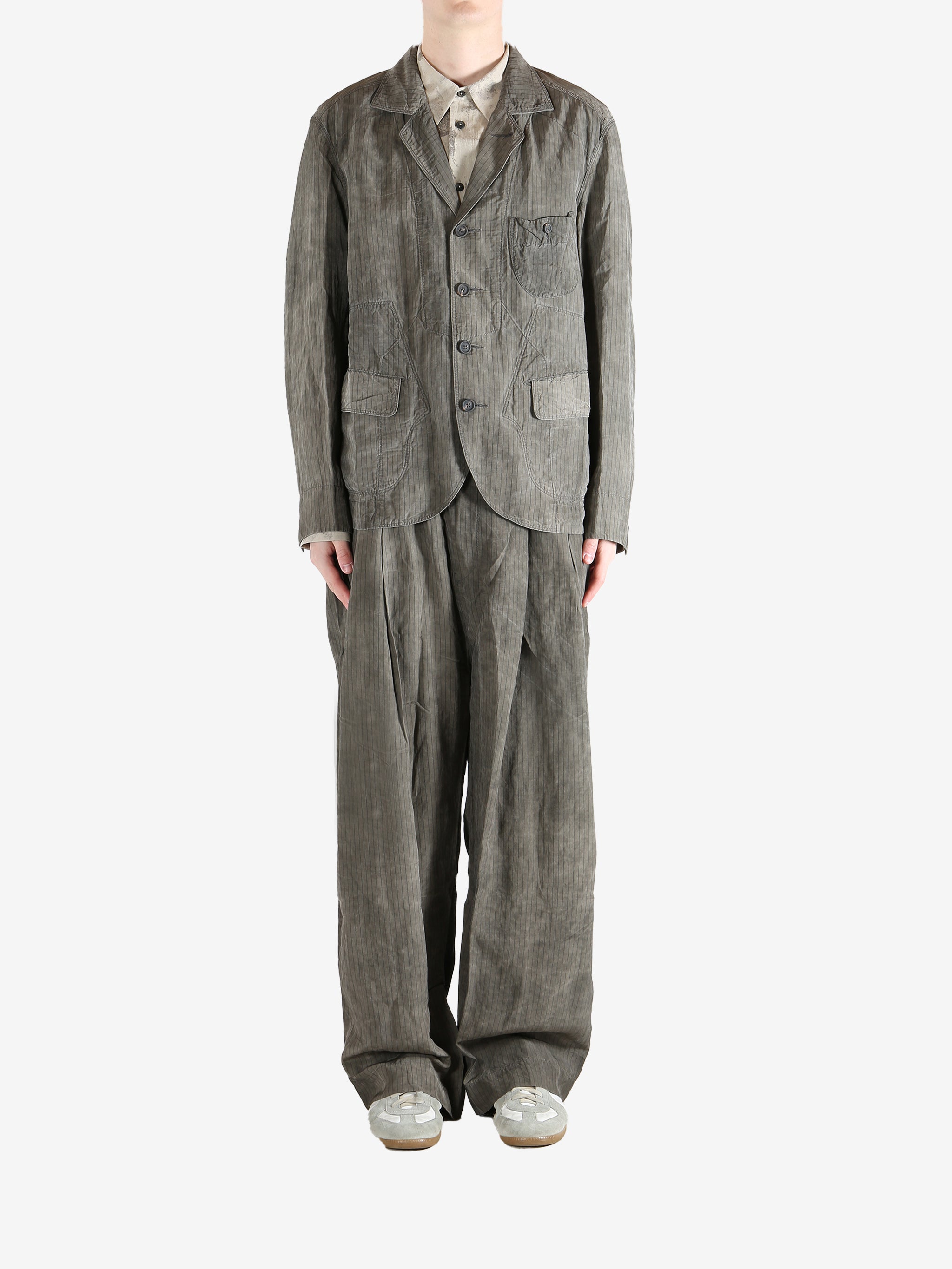 Grey jacket, full body view