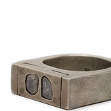 PARTS OF FOUR - Plate Ring Single (0.6 CT, 2 Diamond Slabs, 9mm, DA+DIA)