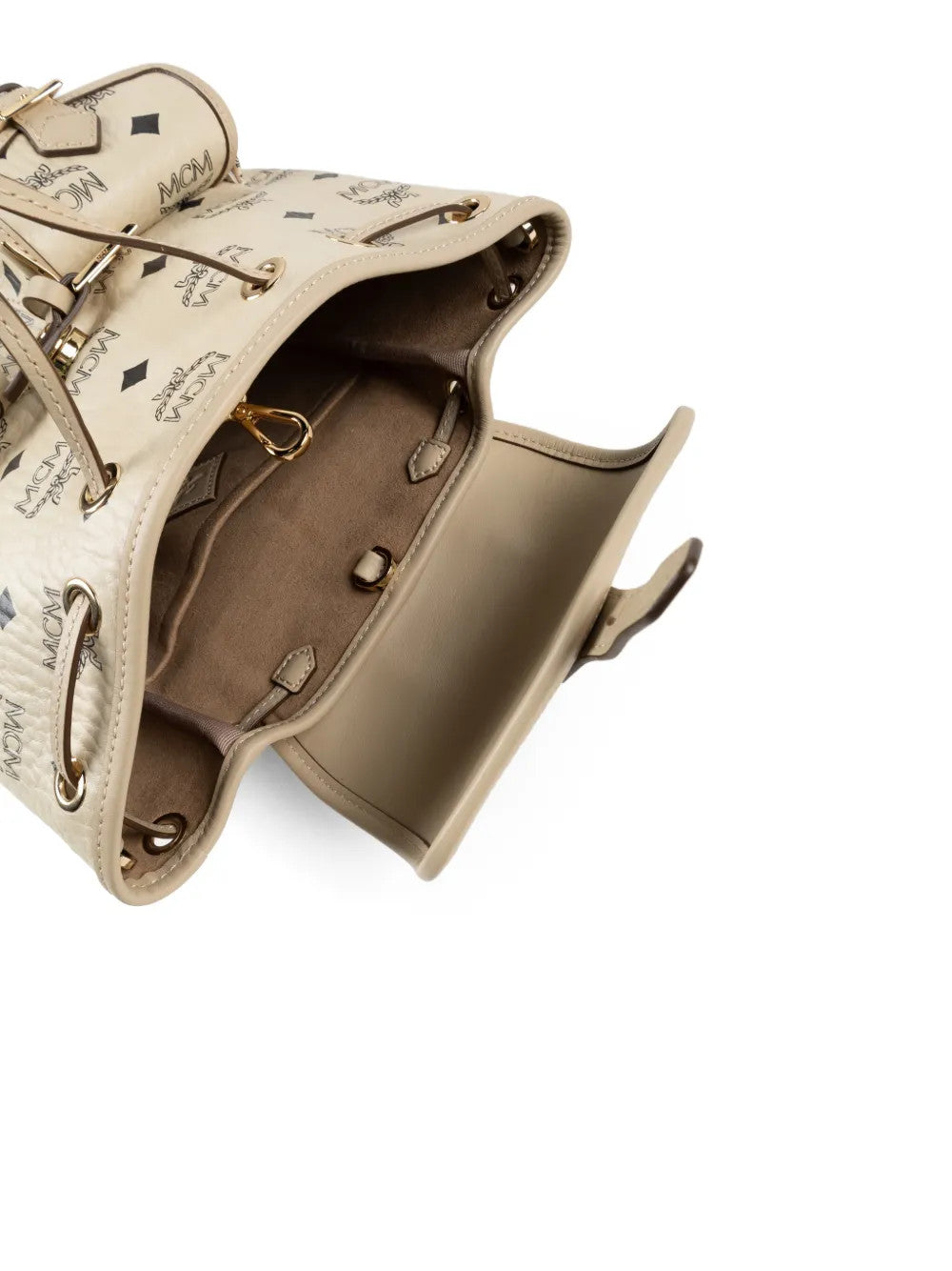 Close up of Tan bag, showing detail
