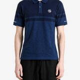 Navy shirt, full body view