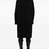 Black coat, full body view