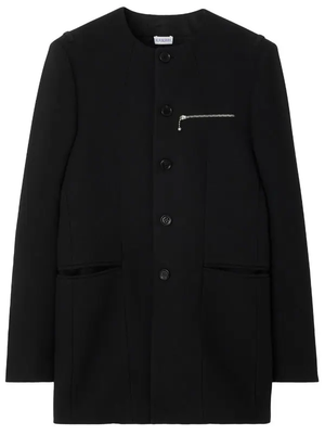 BURBERRY - Men Wool Collarless Jacket