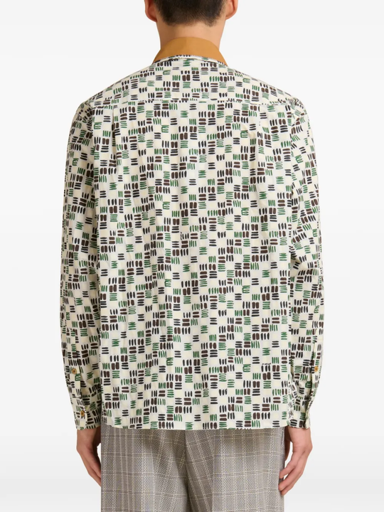 white shirt worn by a person, showing the shirt fit