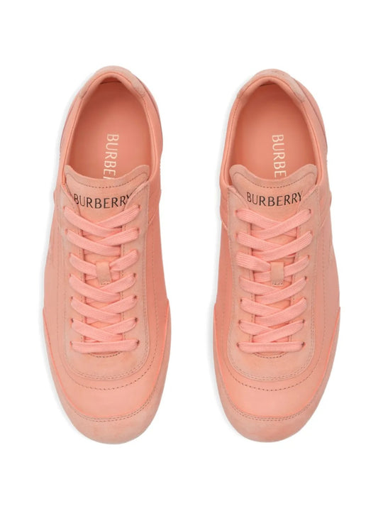 Pink sneaker, side view