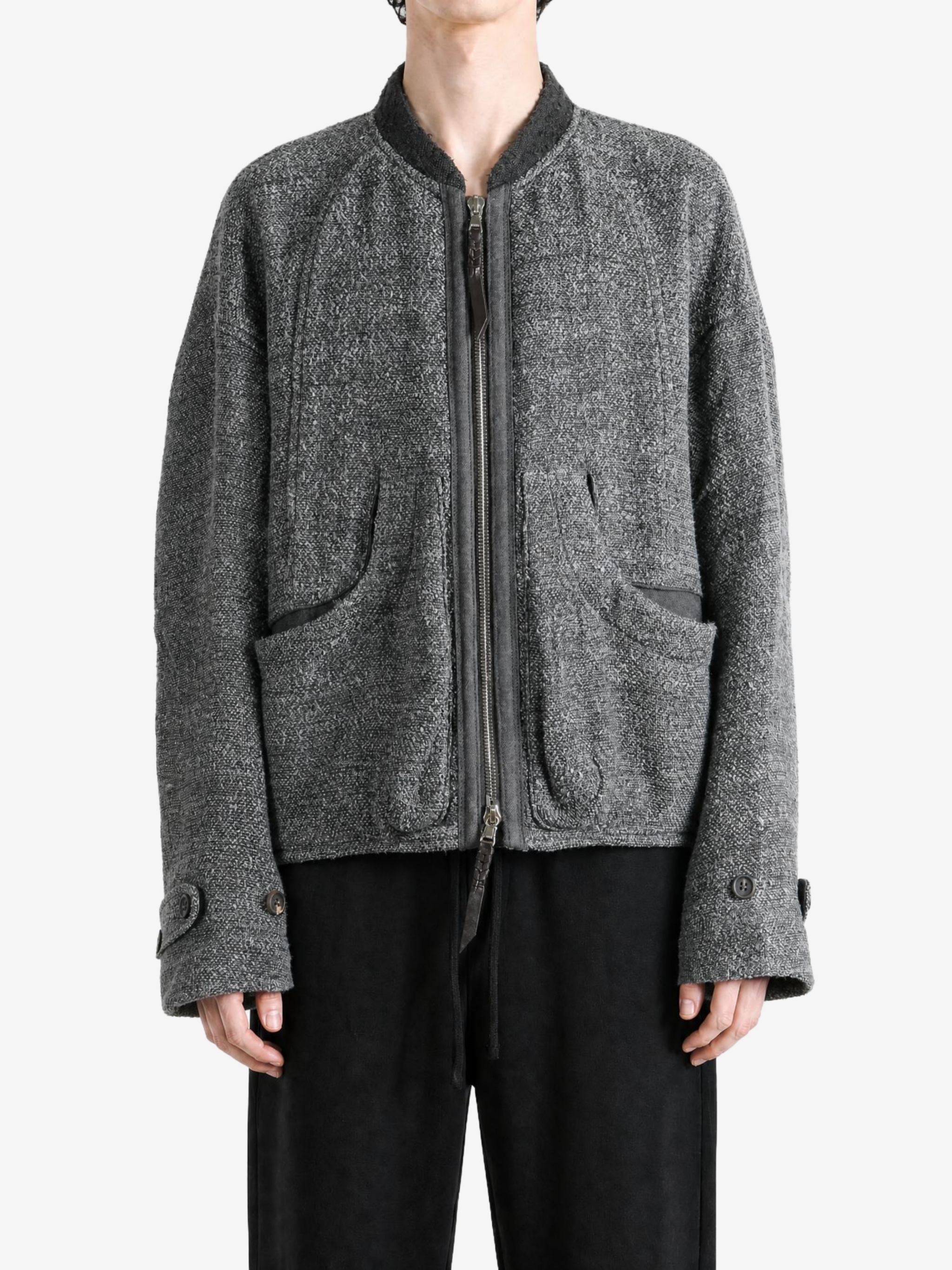 Grey jacket, front view