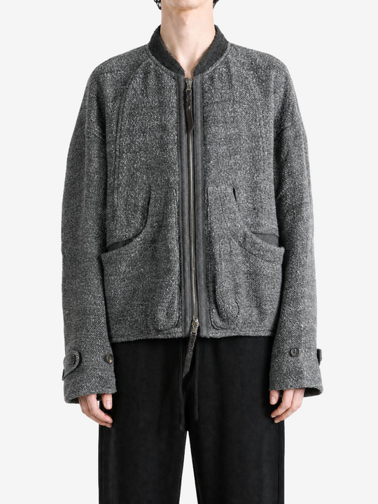 Grey jacket, front view