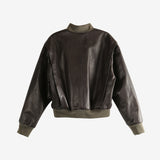 Brown jacket, back view