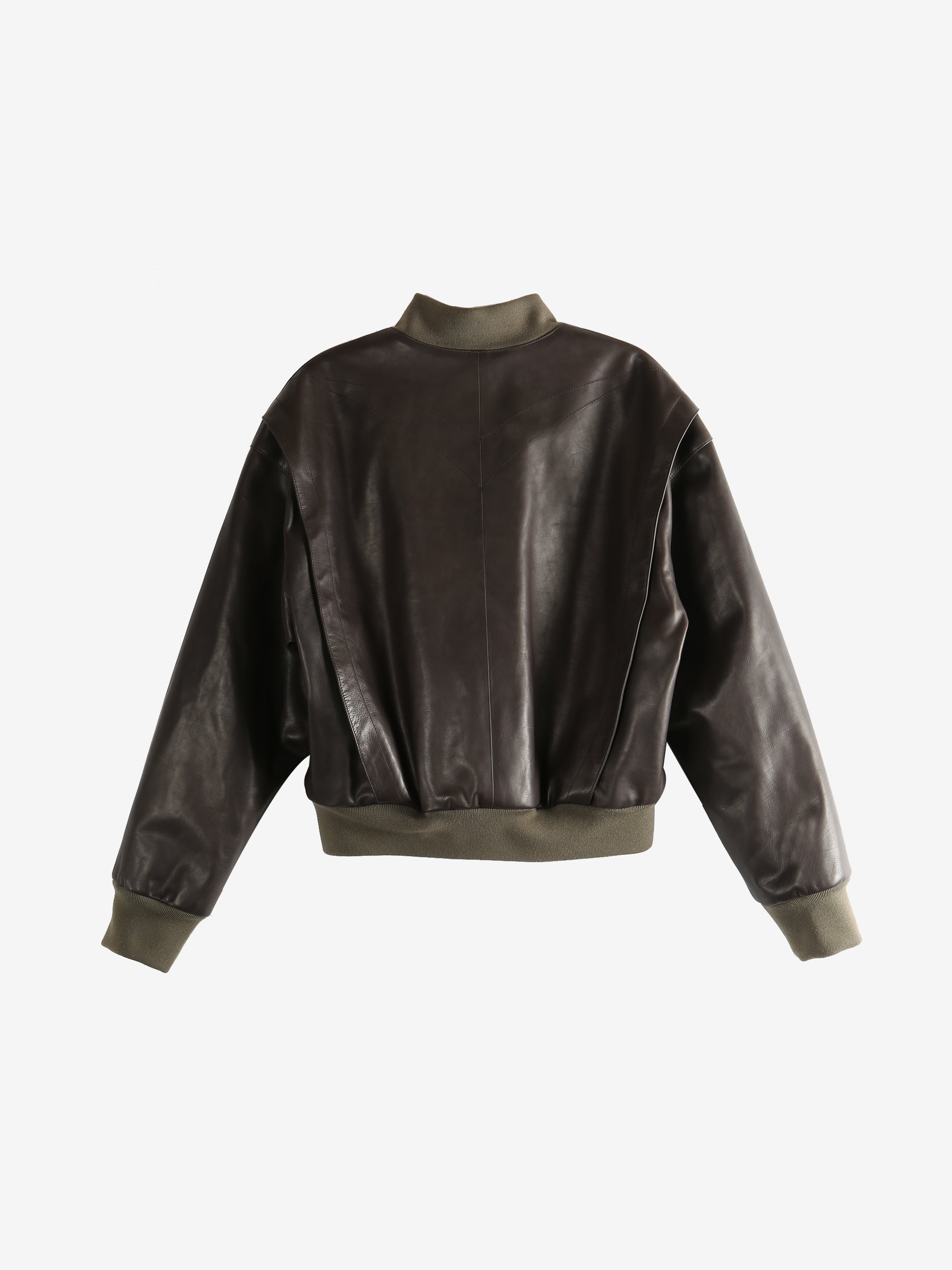 Brown jacket, back view