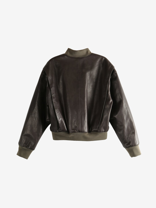 Brown jacket, back view