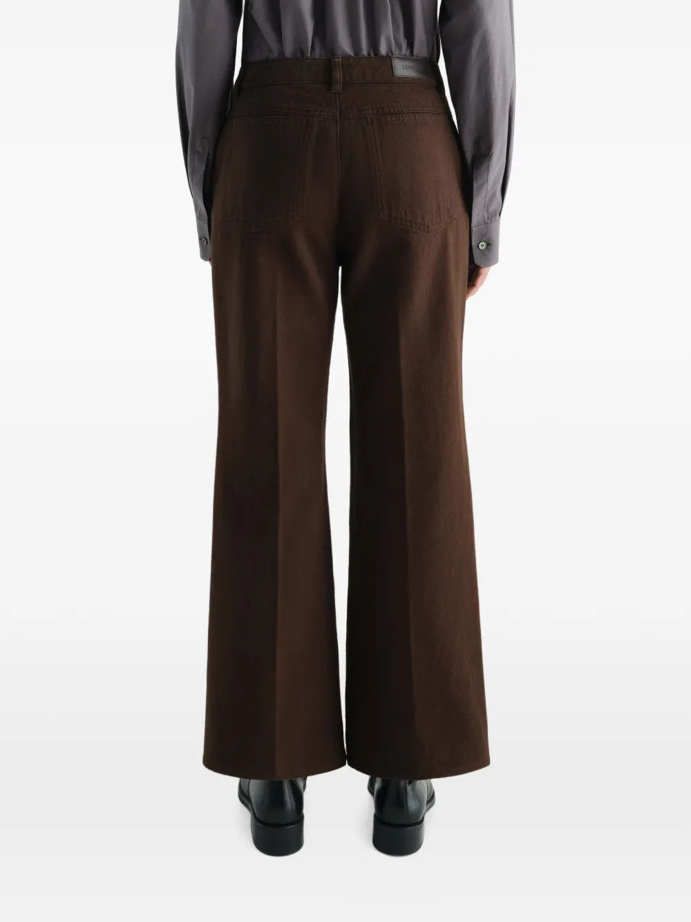 Brown pants, full body view