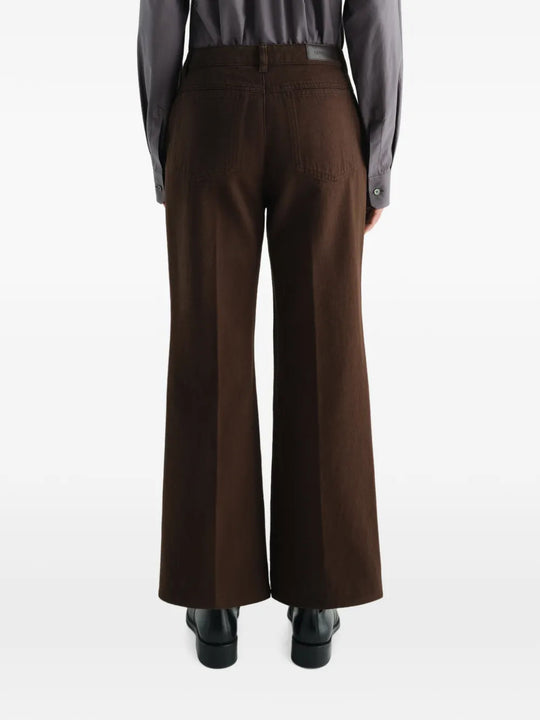 Brown pants, full body view