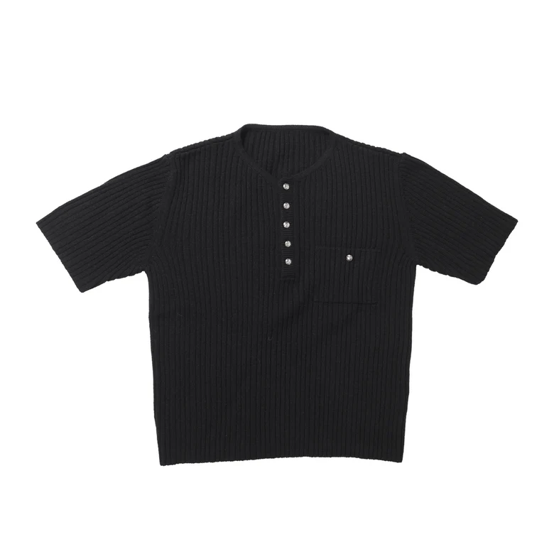 Black knitwear, front view