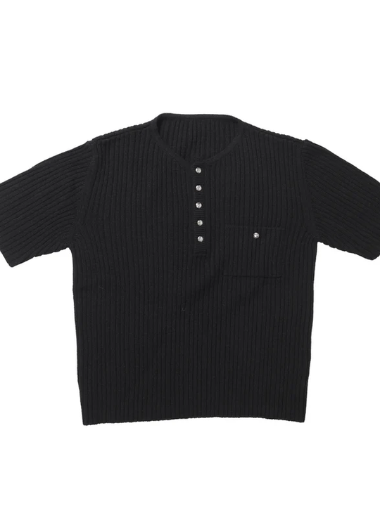 Black knitwear, front view