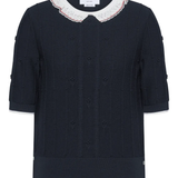 Navy top,front view