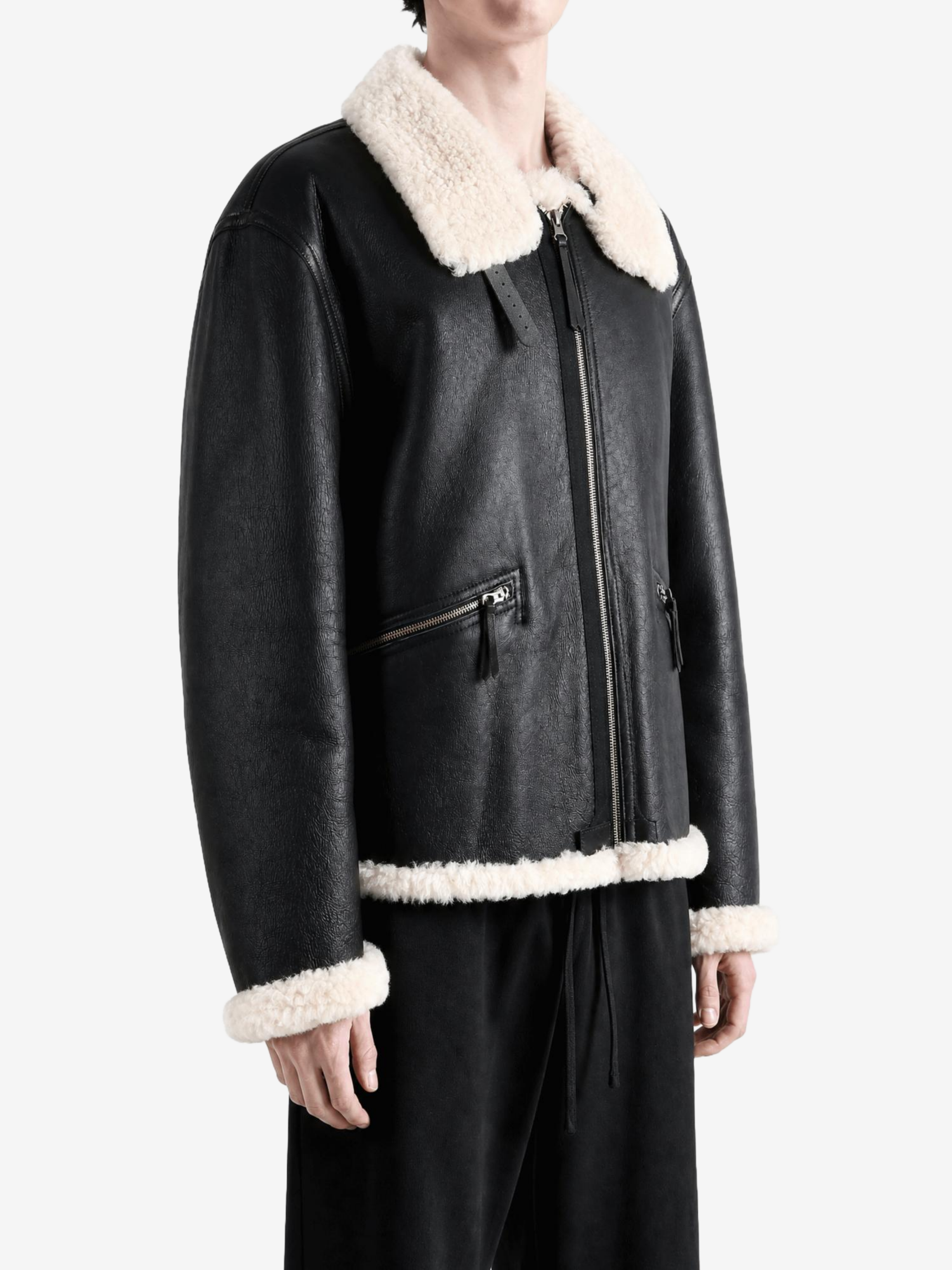 Black jacket, front view