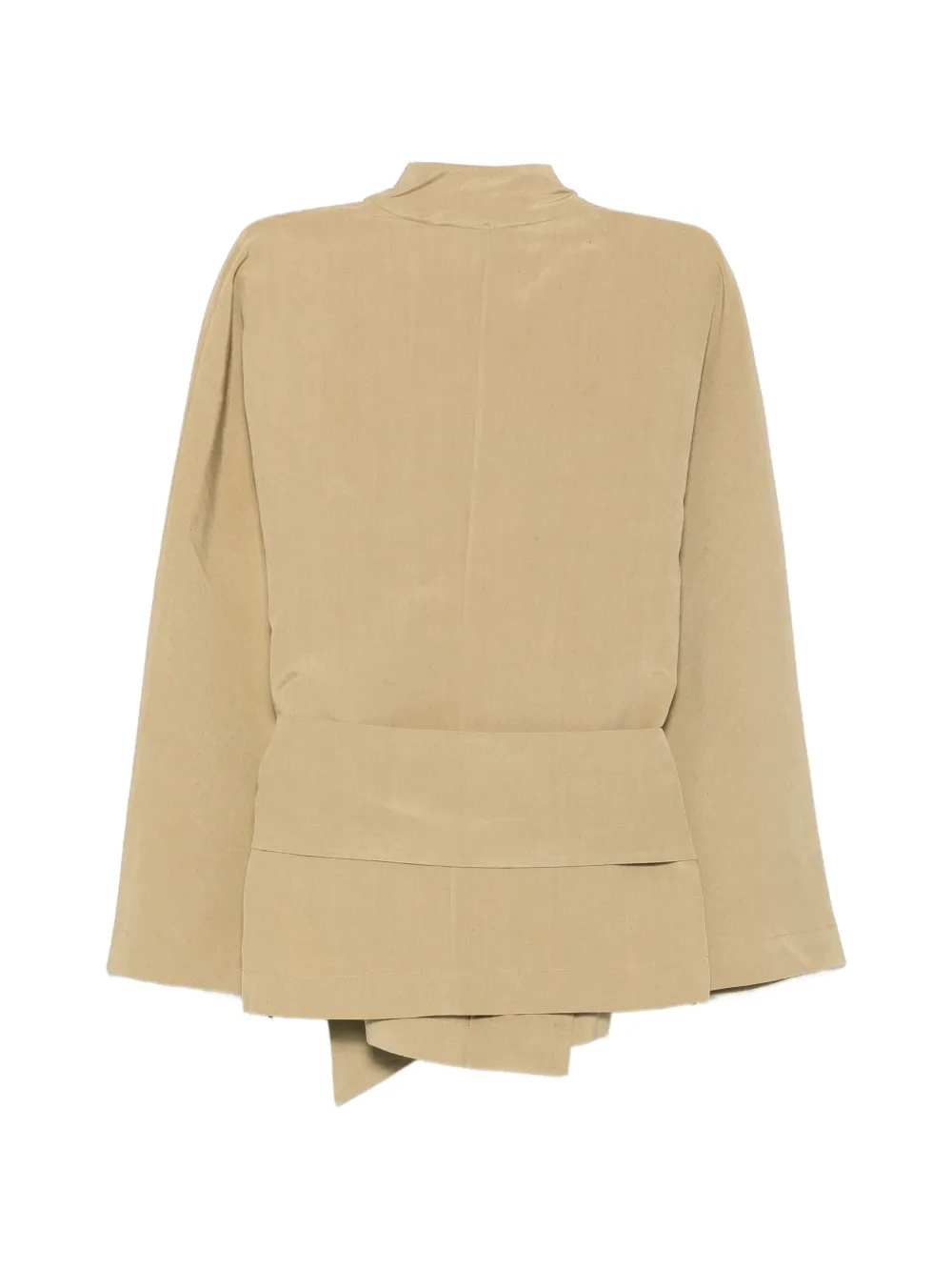 Tan jacket, back view
