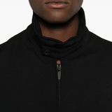 Black coat ,showing texture of the fabric