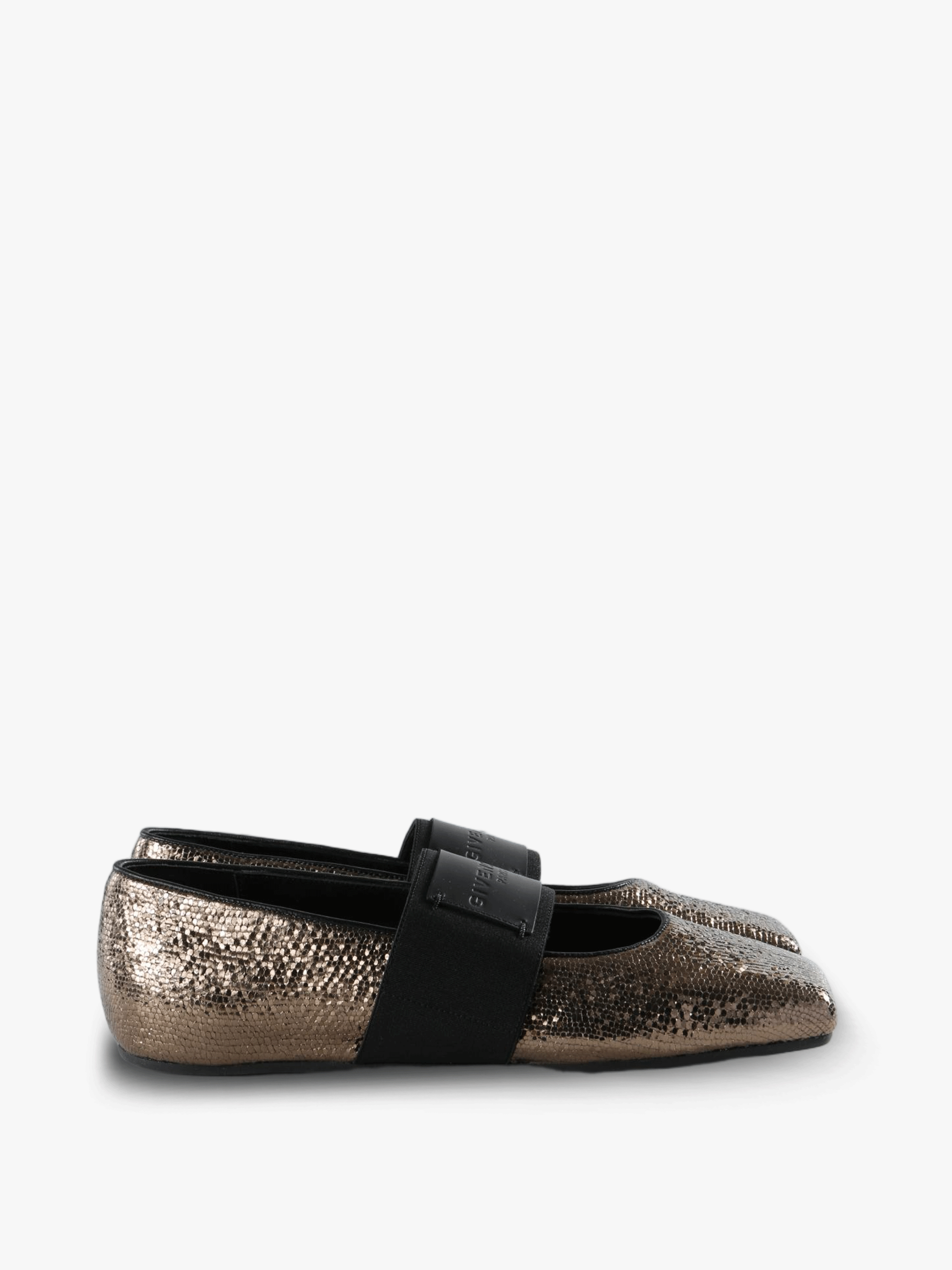 Brown flats, side view