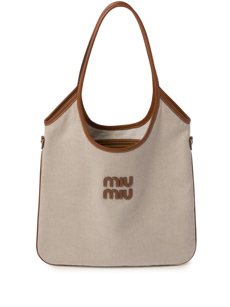MIU MIU Women Canvas Shopping Bag