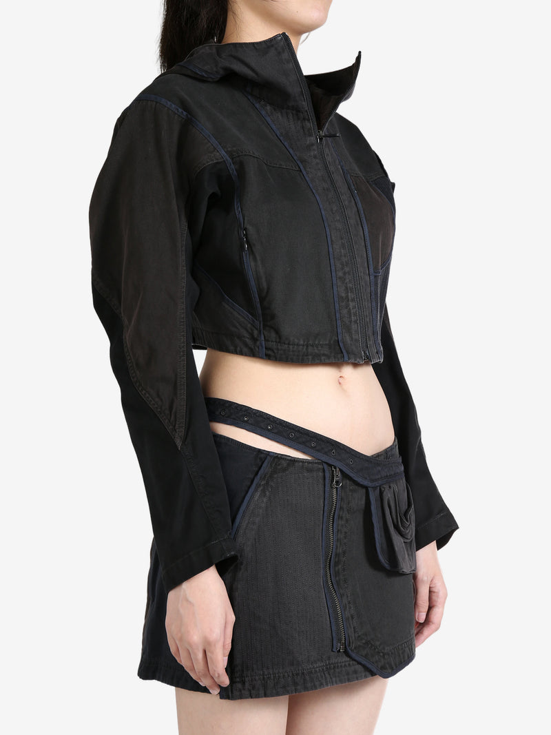 HYEIN SEO - Women Patchwork Crop Jacket