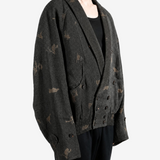 Grey jacket, full body view