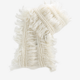 ANN DEMEULEMEESTER - Unisex Drina Cable Knit Ladder Stitchfringed Scarf