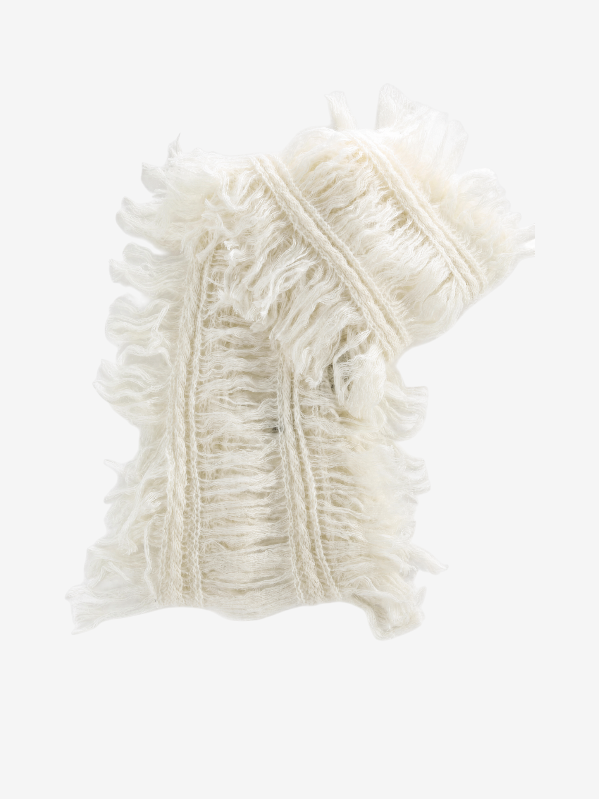 White scarf, front view