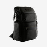 Black backpack, side view