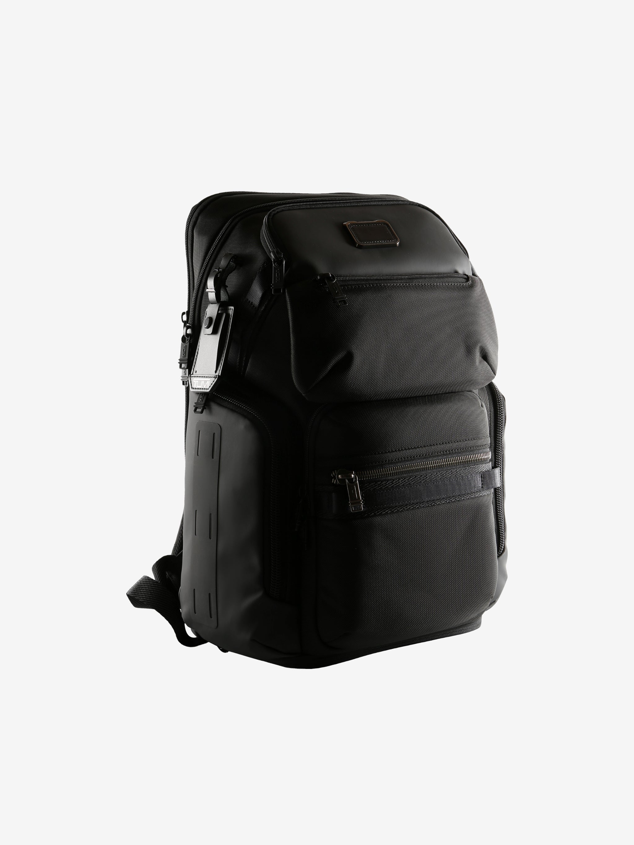 Black backpack, side view