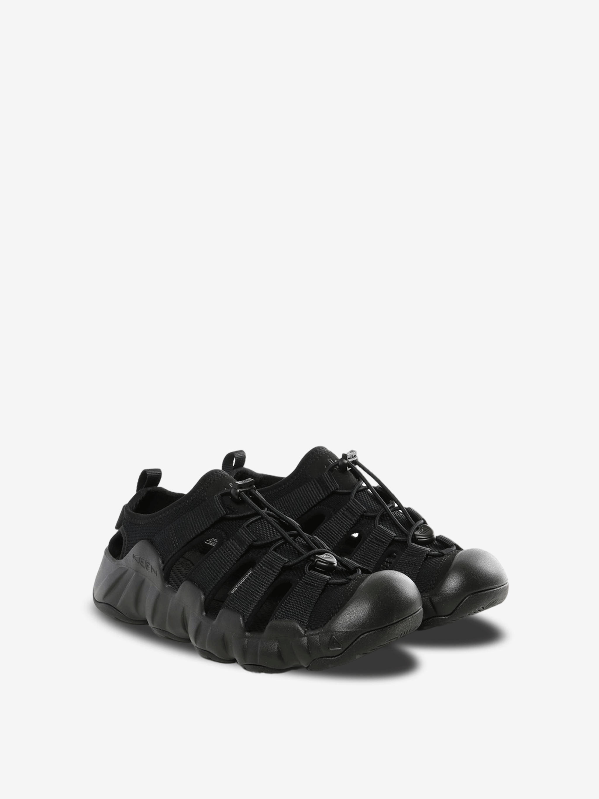 Black sandals, side view