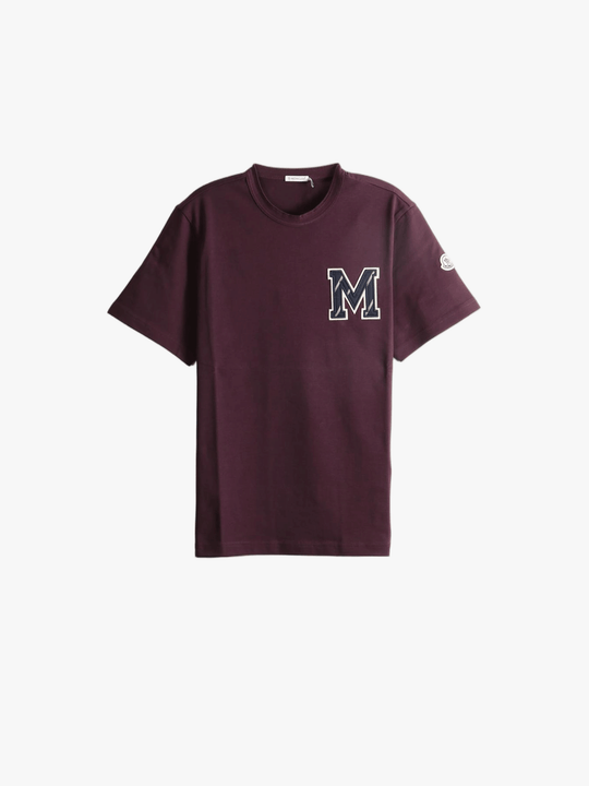 Burgundy t-shirt, front view