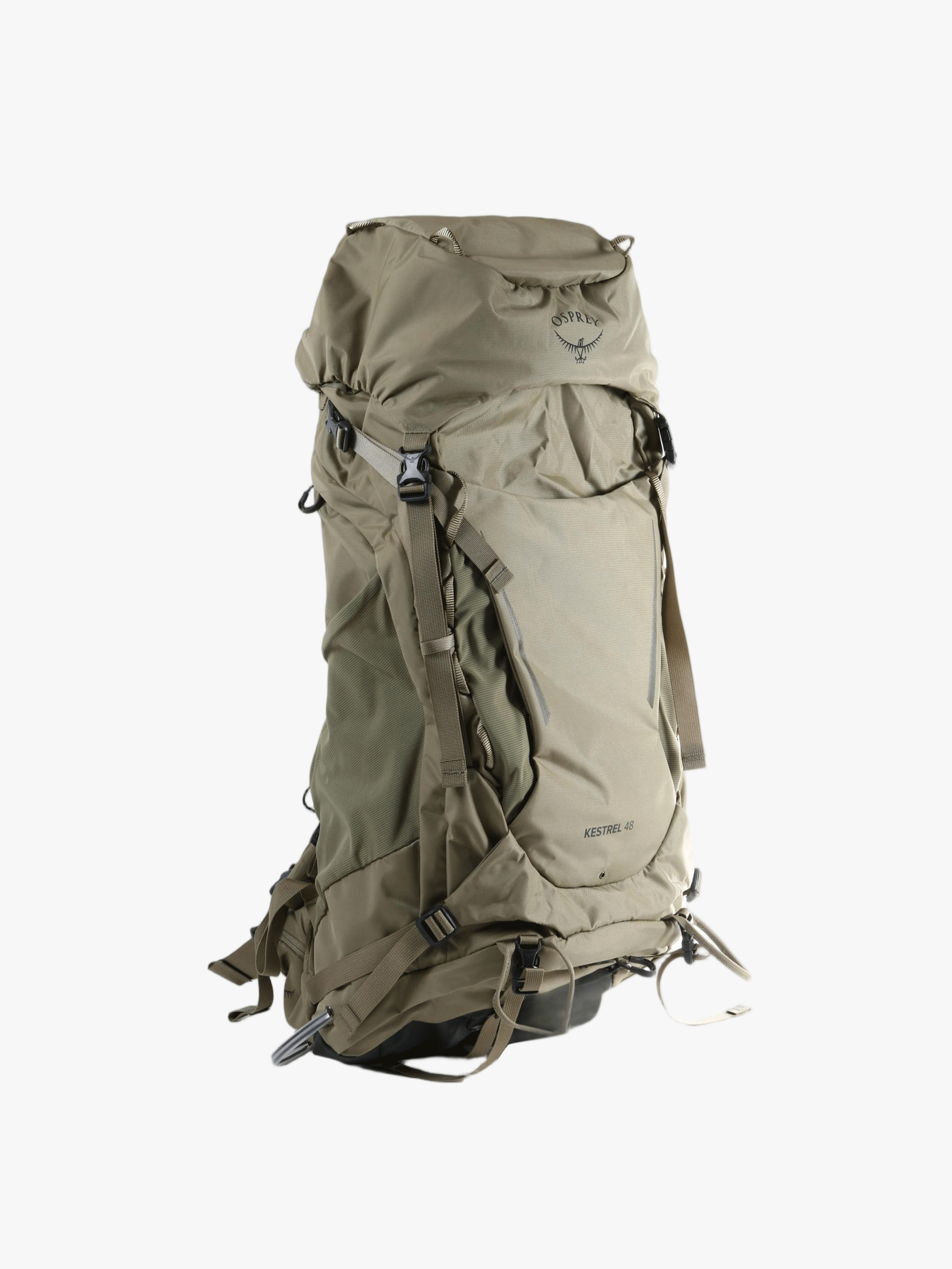 Tan bag, front view