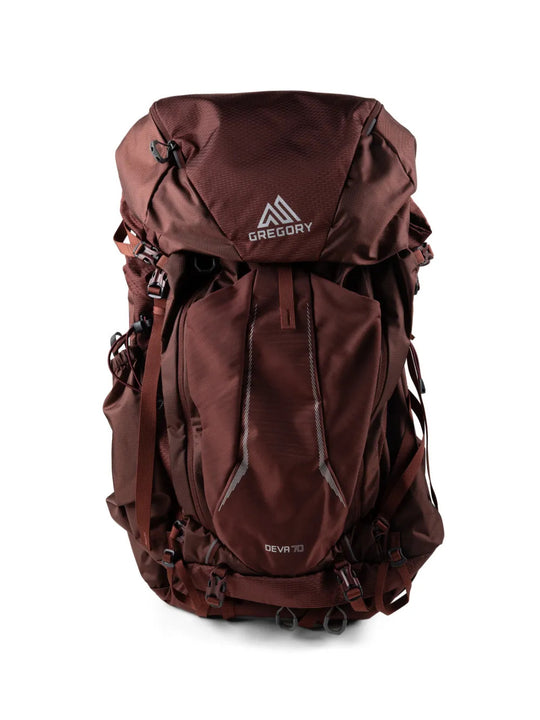 Burgundy bag, front view