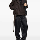 Brown jacket, full body view