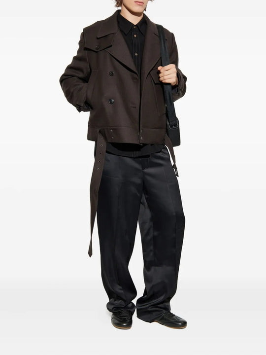 Brown jacket, full body view