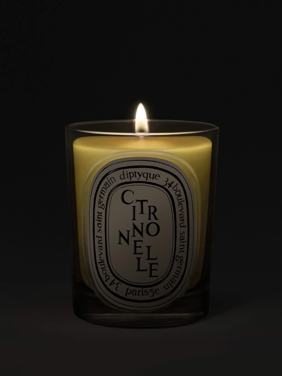 White candle, front view