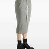 Grey skirt worn by a person, showing the skirt fit