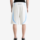 A BATHING APE - Men Heavy Wash Hand Draw Football Logo Relaxed Fit Sweat Shorts