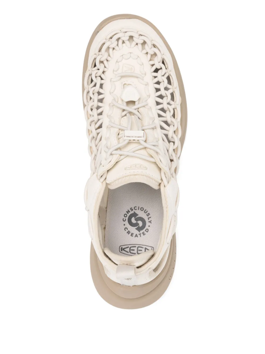 white sneakers,top view