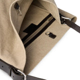Tan bag, front view
