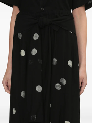 Y'S - Women Front Tied Polka Dot Pants