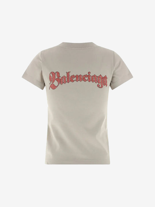 White t-shirt, back view