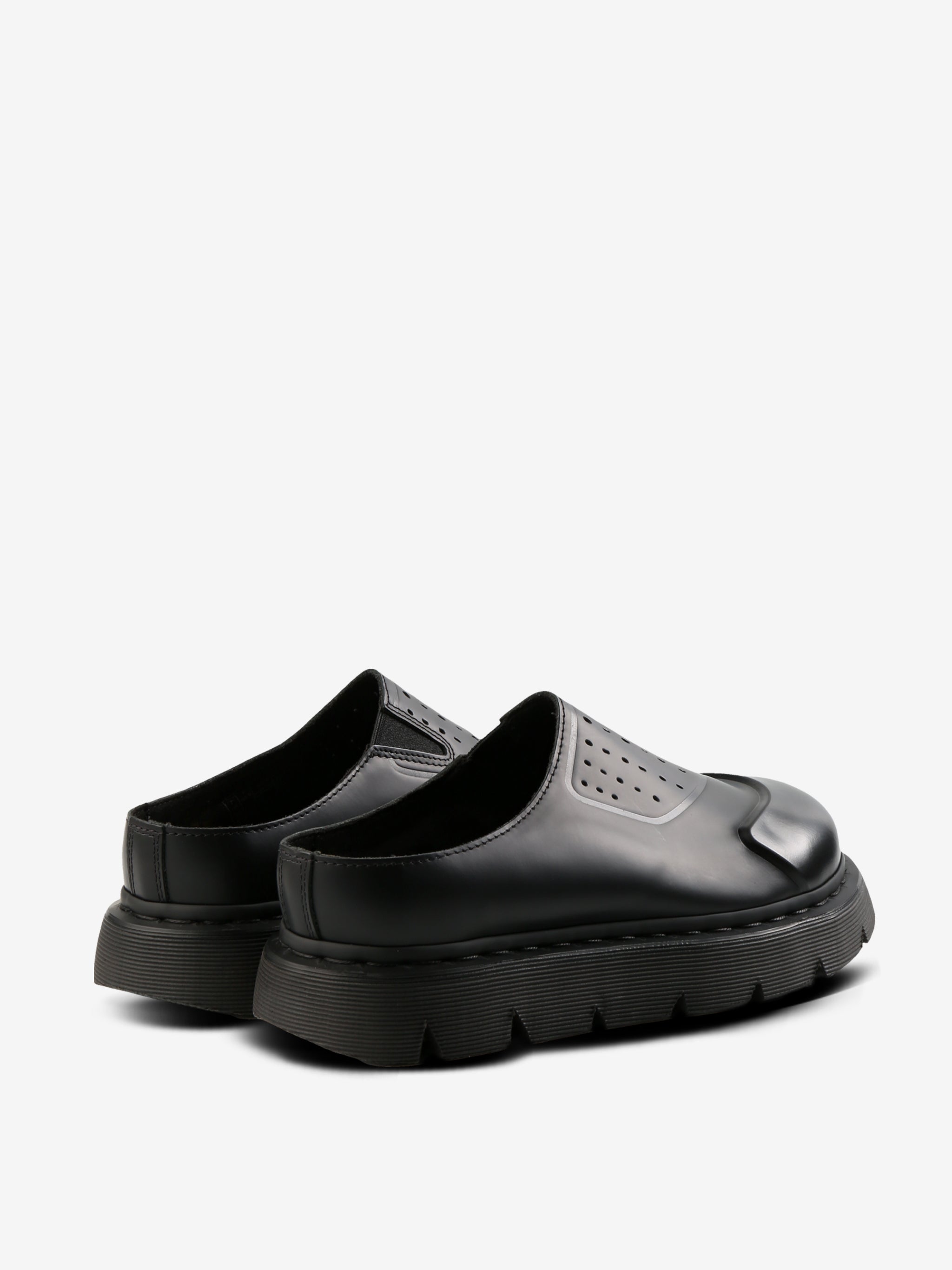 Black shoes, back view