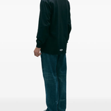 Blue pants, full body view